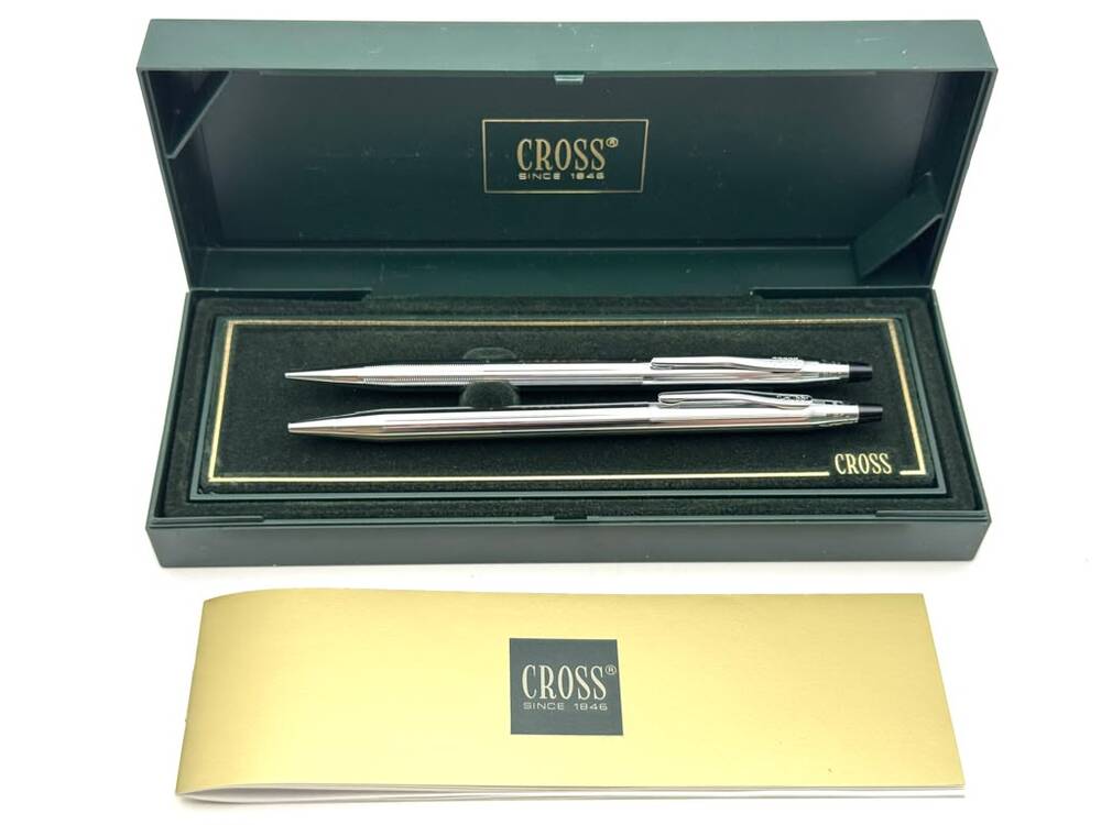 Cross Pen Mechanical Pencil Set Original Box Chrome Open Box
